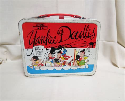 yankee foodle.metal lunch box|Bicentennial lunch box, Yankee Doodle Dandy box, vintage metal .